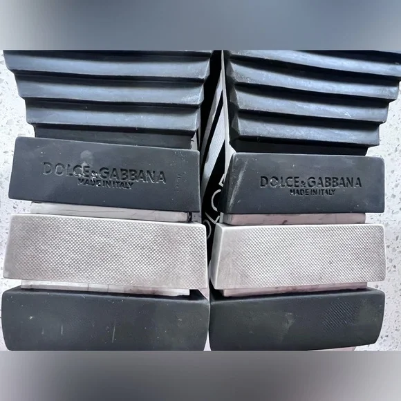 Dolce & Gabbana Black and White Sorrento Slip-On Shoes Sz 38 GUC - Picture 11 of 15